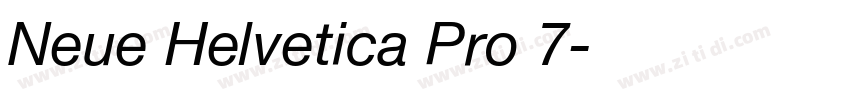 Neue Helvetica Pro 7字体转换